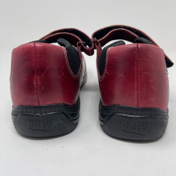 Drew Rose Women's Cushioned Mary Jane Shoes Closed Toe Leather Red 6.5 - Picture 6 of 9